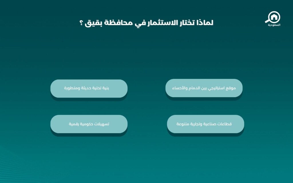 الاستثمار في محافظة بقيق