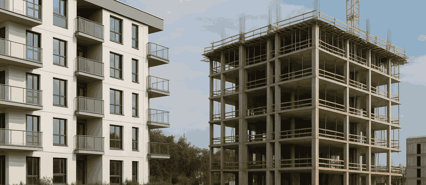 عقار جاهز وعقار قيد الإنشاء