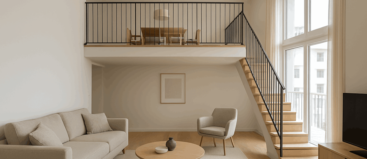 تصميم شقة طابقية