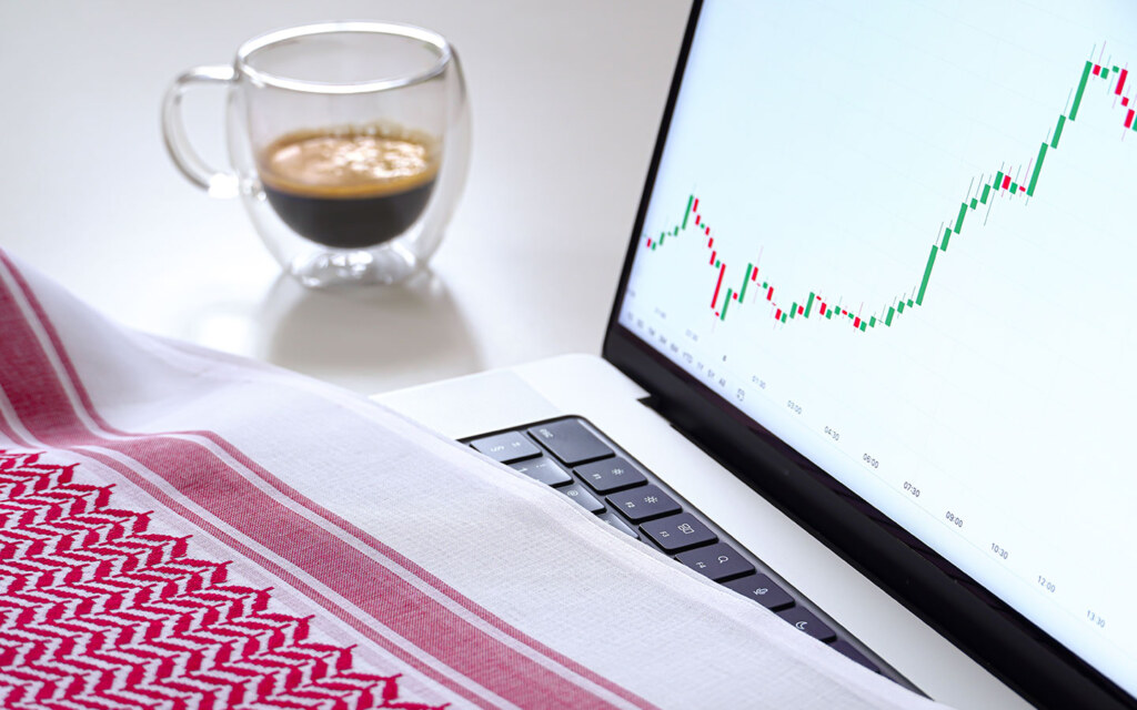 Investors reviewing features of the Saudi Stock Market