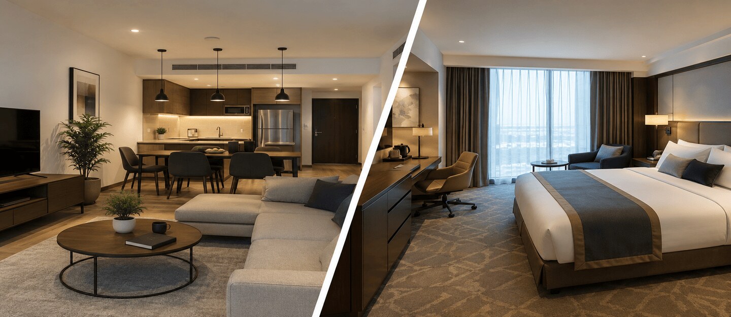 Furnished Apartment vs Hotel Suite