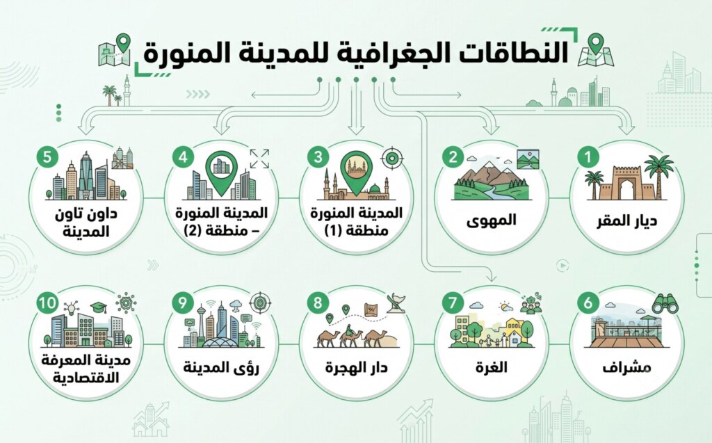 النطاقات الجغرافية للمدينة المنورة