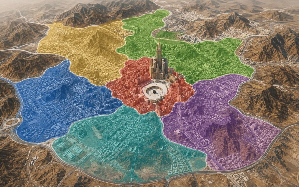 Geographic zones of Makkah City