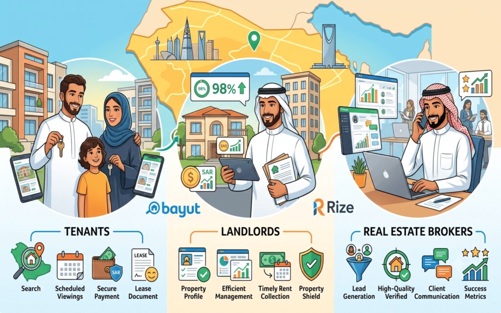 How Bayut KSA and Rize Benefit Tenants, Landlords, and Real Estate Brokers