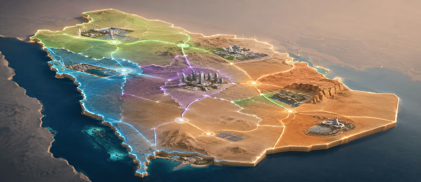 Geographic zone for giga - mega projects across the Kingdom of Saudi Arabia
