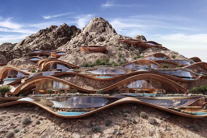 The Line Trojena Magna and Oxagon in the NEOM property investment region